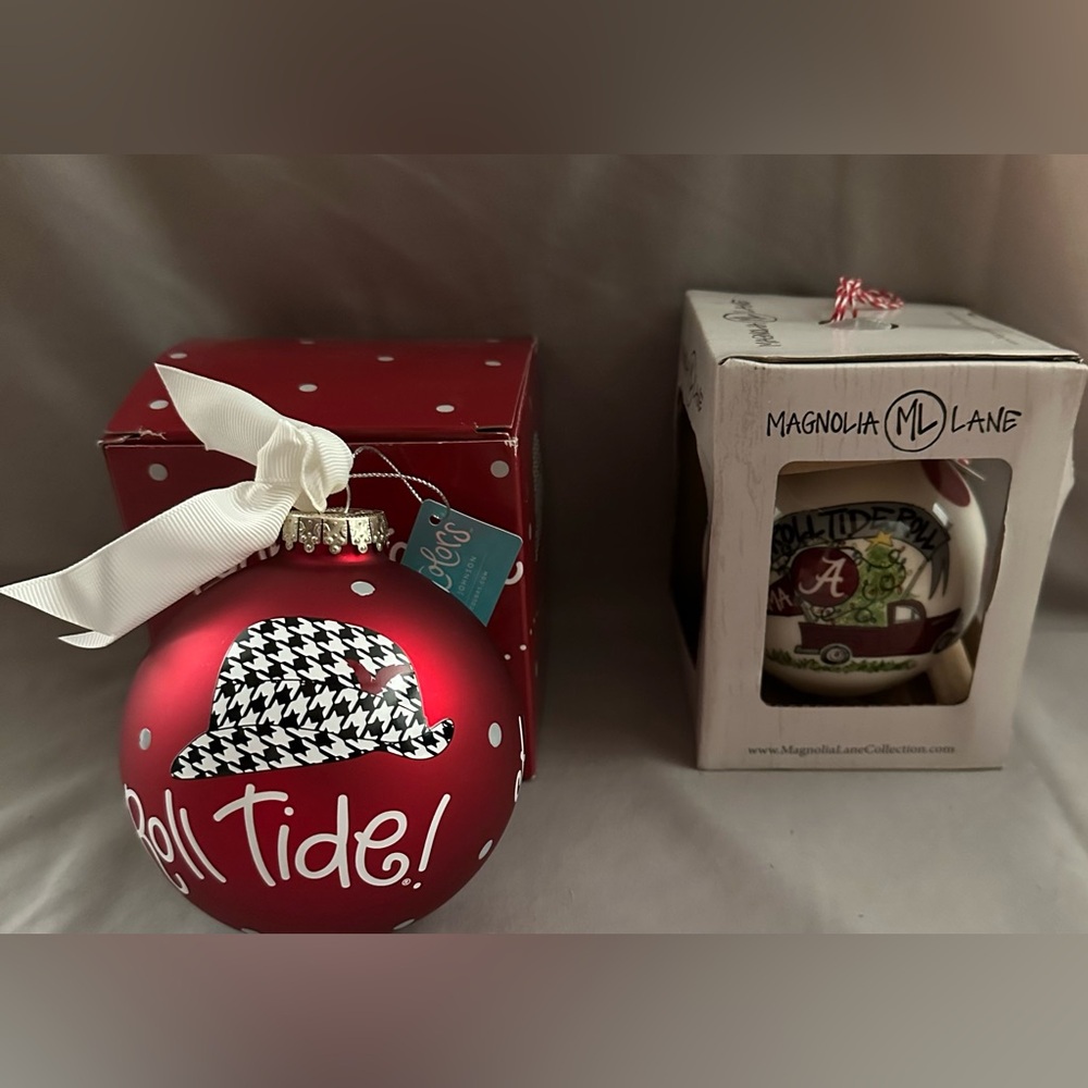 Alabama Set of 2 Christmas Ornaments